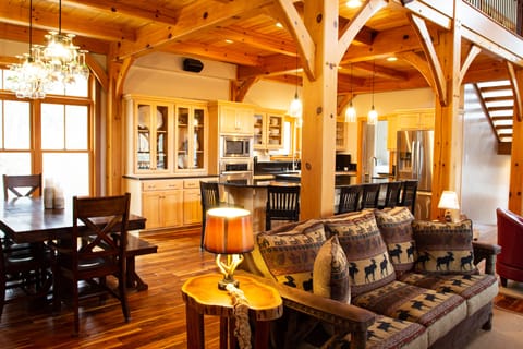 Living area and kitchen