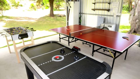 Table tennis, Foosball, and Air Hockey in the Time-Out Games room.