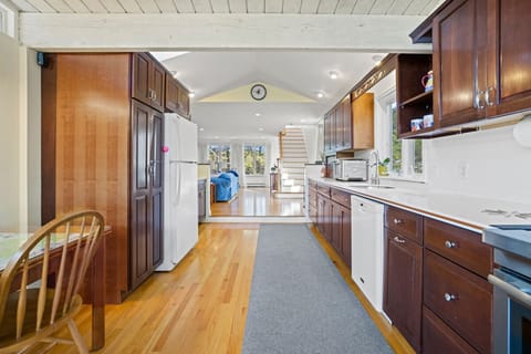 Kitchen looking back at the second floor living room
