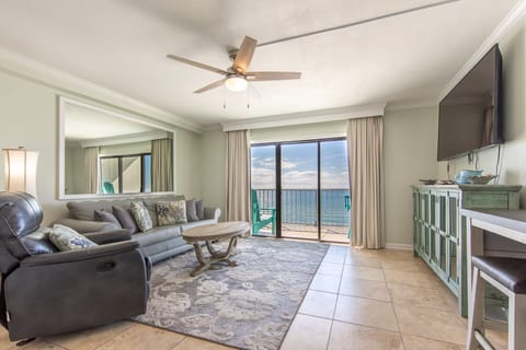 Gulf front living room.