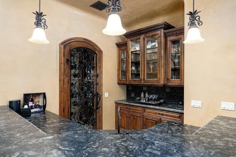 Bar area by living room and kitchen