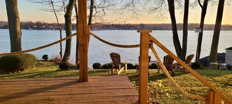 View from deck out from bedroom and sitting area on lower level