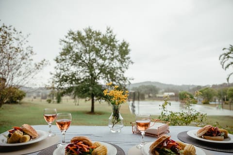 Enjoy a BBQ Dinner on the Bluebush Cottage Patio with stunning rural views