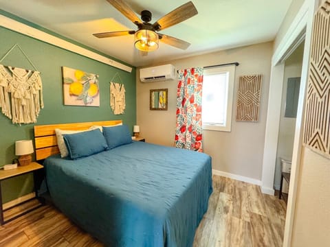 Queen size bed with closet/storage. Queen air mattress also available for use in living area.