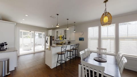 dining area and kitchen