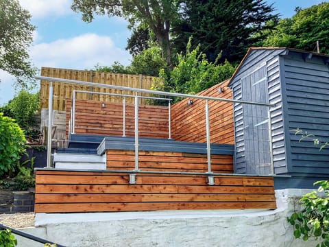 Rear garden, with views across the estuary | Driftwood, Aberdovey