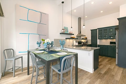 Open, modern, fully equipped kitchen