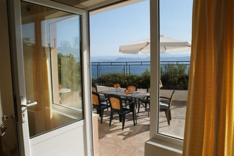 Door from living area onto terrace