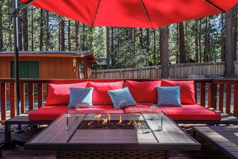 Spacious patio with cozy seating & fire pit, soak up the sun or stars.