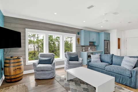 A 2nd living space featuring a kitchenette