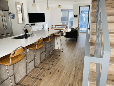 5.1 Surround w/ full-motion smart TV to watch at any angle on the 2nd floor.