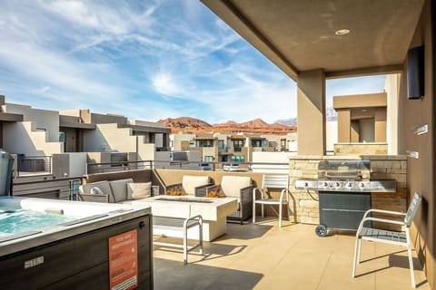 Balcony with Fire Table and Grill