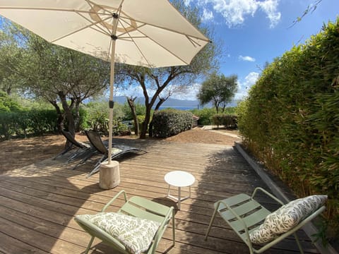 Terrace Sea view - Ogliastrello Residence - Olmeto holiday rental - Villa Rosula - swimming pool and garden