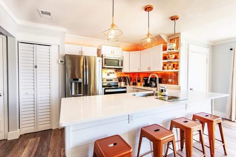 A full kitchen with anything you'll need for meal prep!