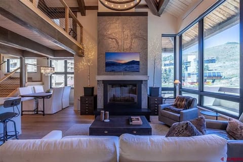 Wood burning fireplace