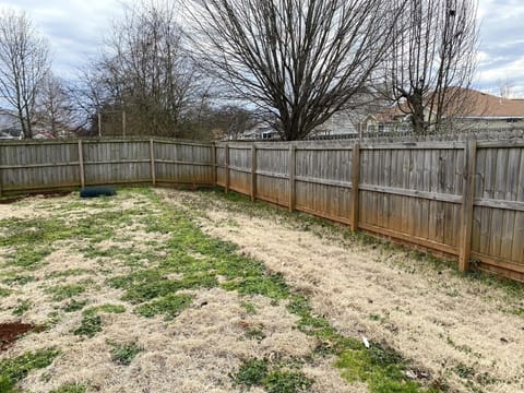 Large fenced-in backyard