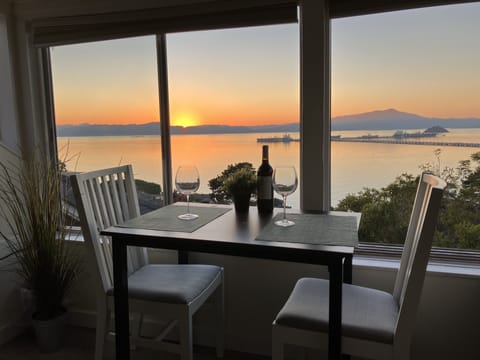 Sunset view over the bay and Mt. Tamalpais