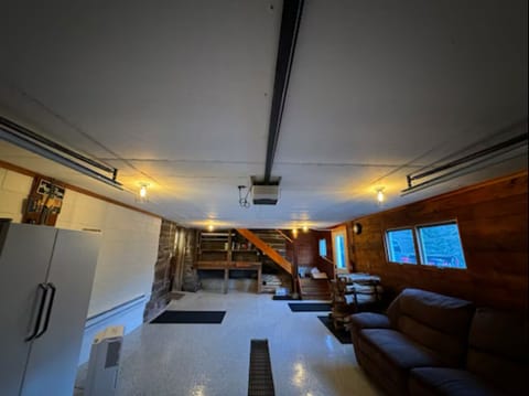 Walk out garage below game room.