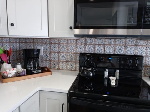 Flat top range and coffee station.