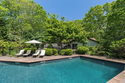 Very private and spacious heated pool area, fully fenced for extra piece of mind