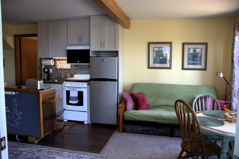 Cozy, light-filled interior with relaxing views in every season