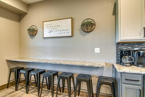 More stool seating along the bar on the wall!