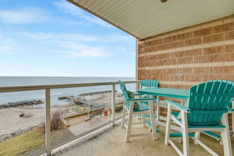 Relax on your private balcony overlooking Lake Erie