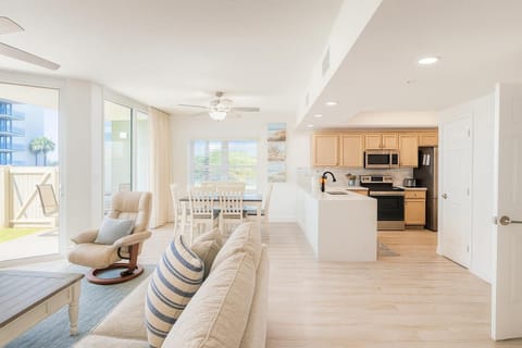 Open living space with high ceilings