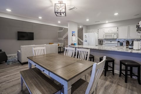 The dining table is a great spot for eating, conversing or playing a fun game