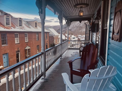 View of High Street in Downtown Harpers Ferry from front porch
