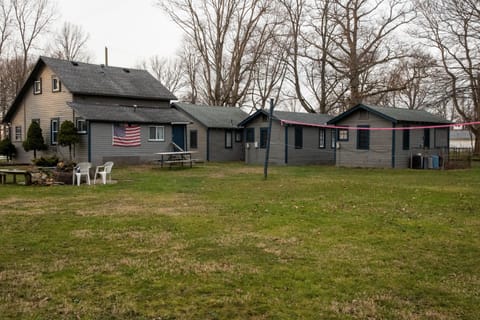 The big cottage (2 story house) is the cottage you are renting. 
