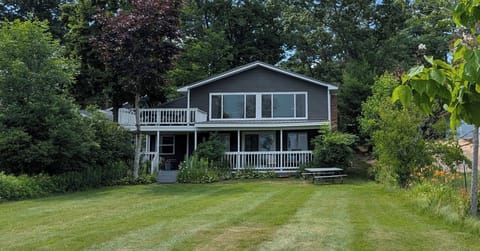 Lakeside view of the cottage