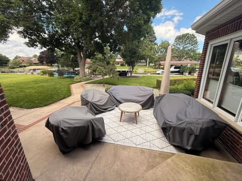 Outdoor space overlooking the water