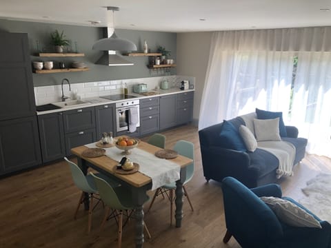 Open plan living kitchen reception area