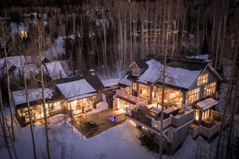 Rental Cottage on left (separate structure from main house)