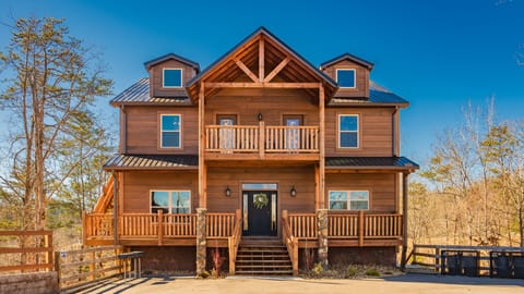 Paved FLAT parking area with enough room for at least five LARGE vehicles.