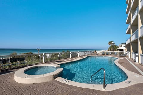 Beachfront pools & hot tub just steps from the sand