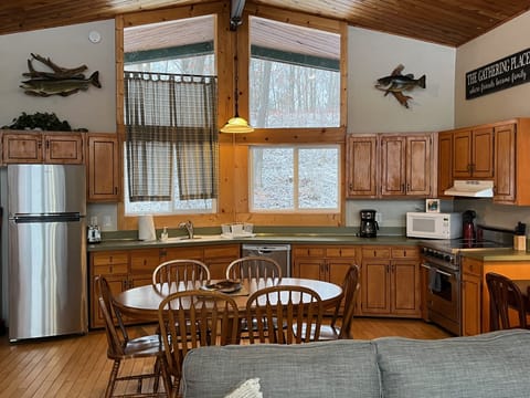Dining room area and kitchen