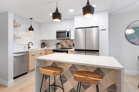 Breakfast bar seats two