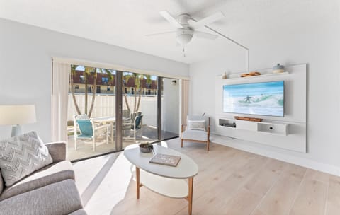 Living room with patio access