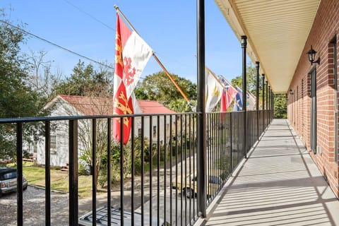 View from the balcony looking toward St. George and Second Street. 