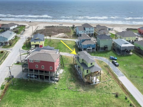 Enjoy a short walk to the beach with views of the Gulf from the house.