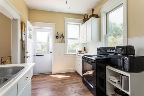 Kitchen in back of home