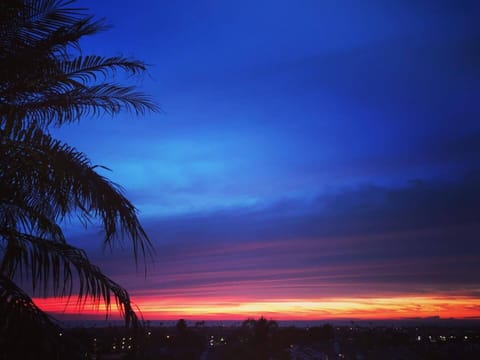 Spectacular sunsets from the master bedroom