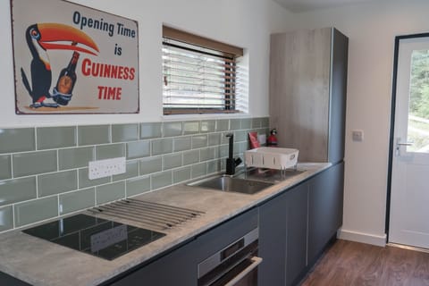 Kitchen area in River Cabin