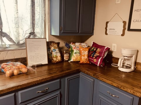Grocery drop. Let us have groceries at the house for you when you arrive. 