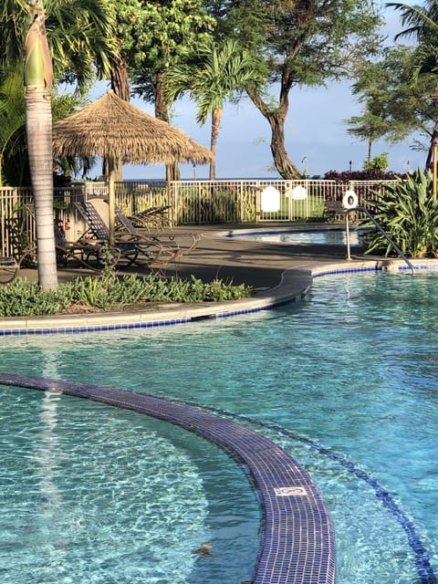 Heated pool located next to the Ocean & Castaway Cafe. Take out window at Cafe 