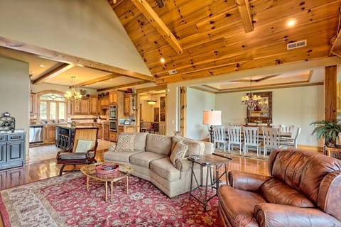 Lg comfy leather chair in front of the fire. Smell your dinner cooking in the kitchen?!