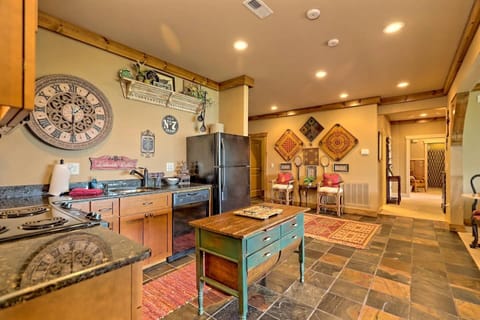 terrace level kitchen area