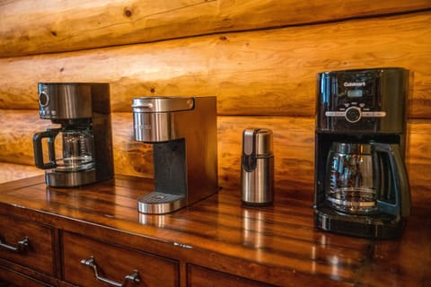 Fully stocked coffee bar